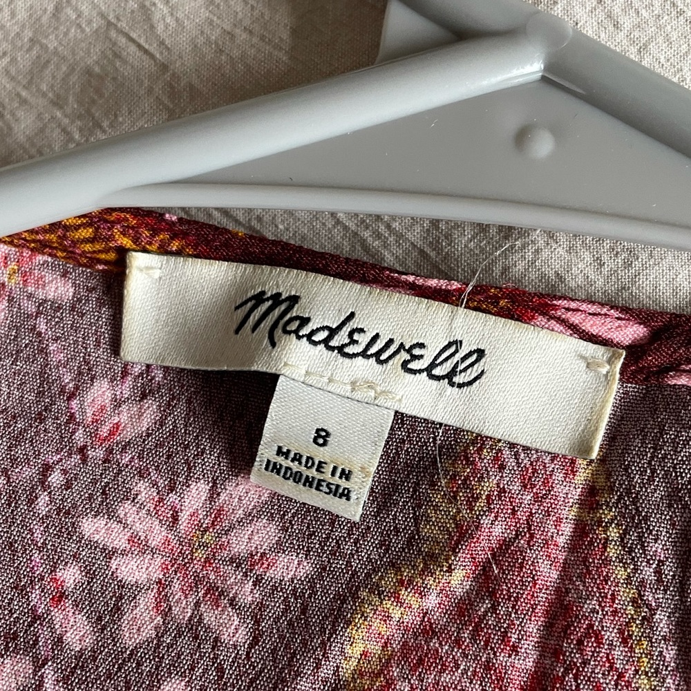 MADEWELL Tie sleeve wrap top EUC - Picture 5 of 10